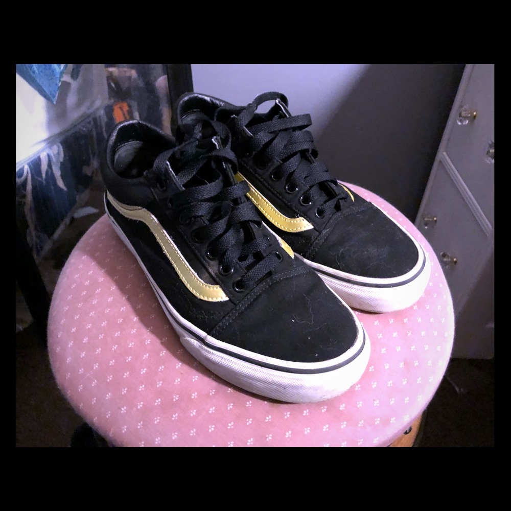 Gold and Black Vans